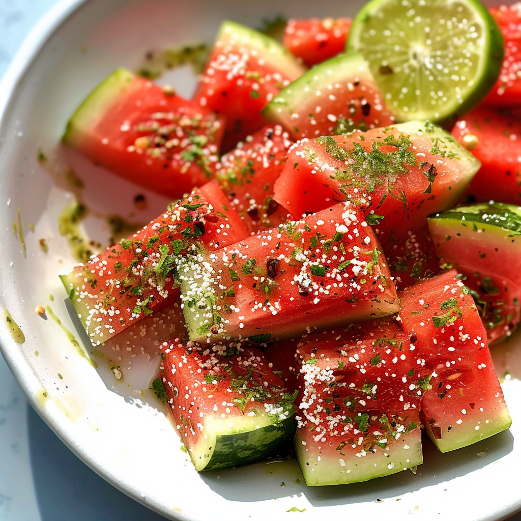 Chili Lime Watermelon Slices Snack Idea