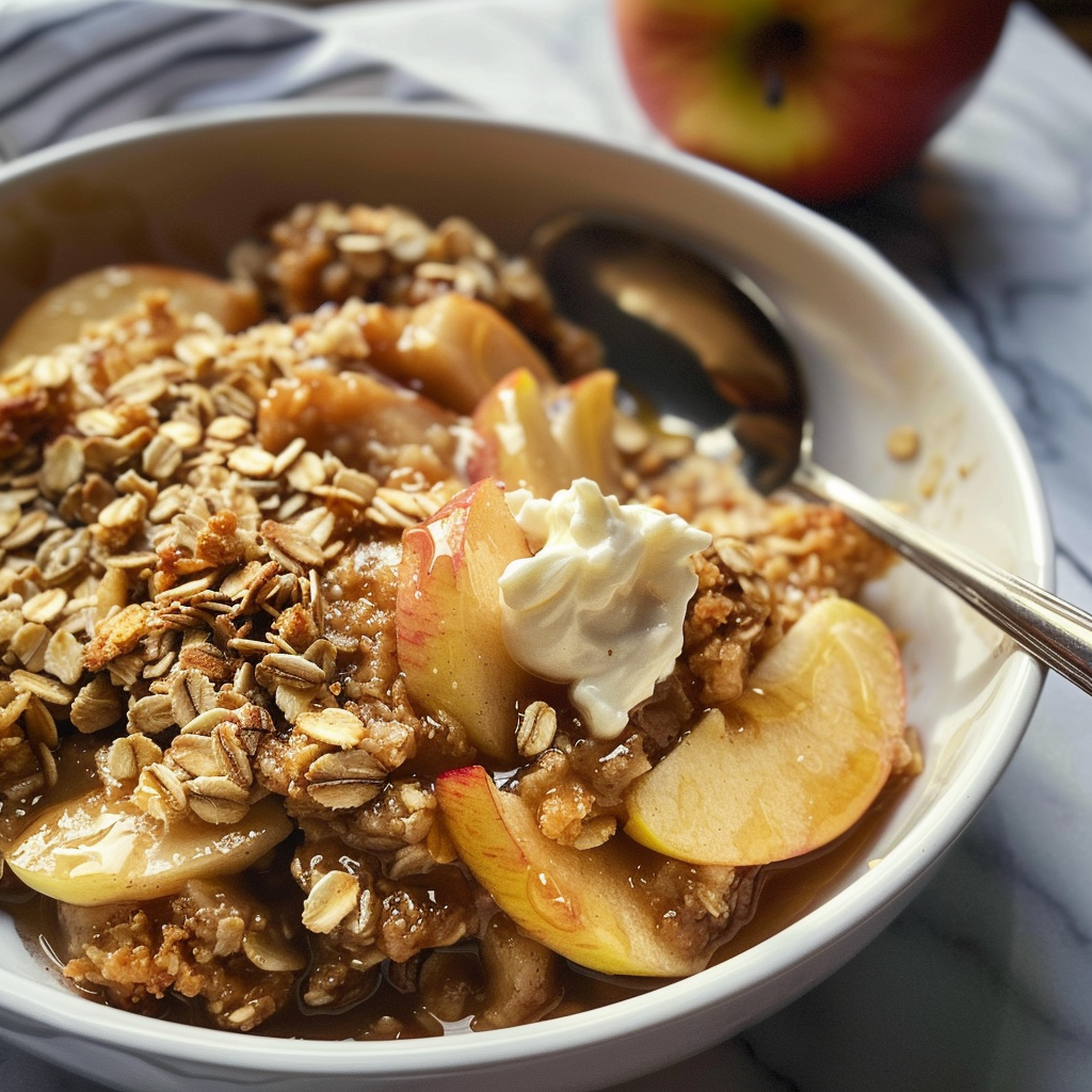 Homemade Apple Crisp with Oat Topping