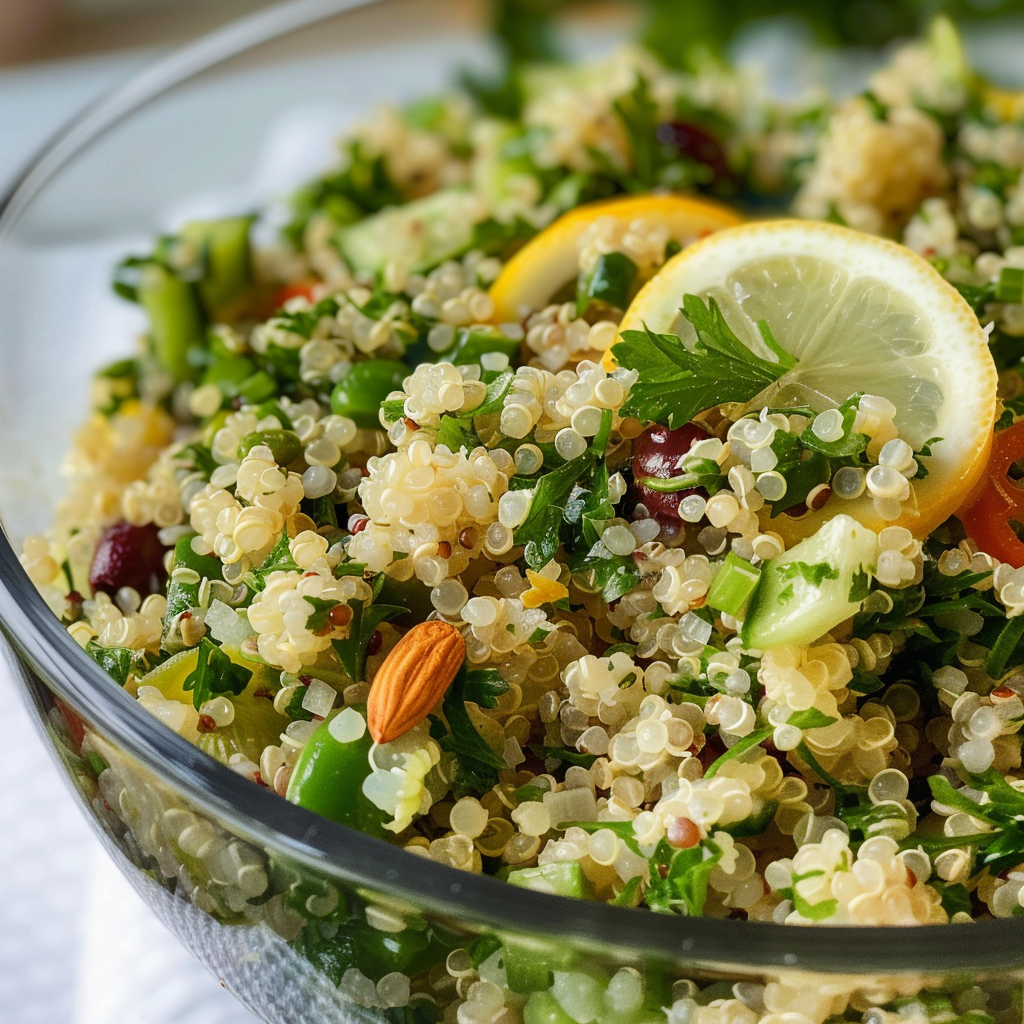 Lemon Garlic Quinoa Salad