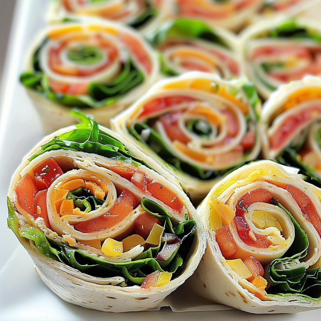 Mini wraps for poolside snacking