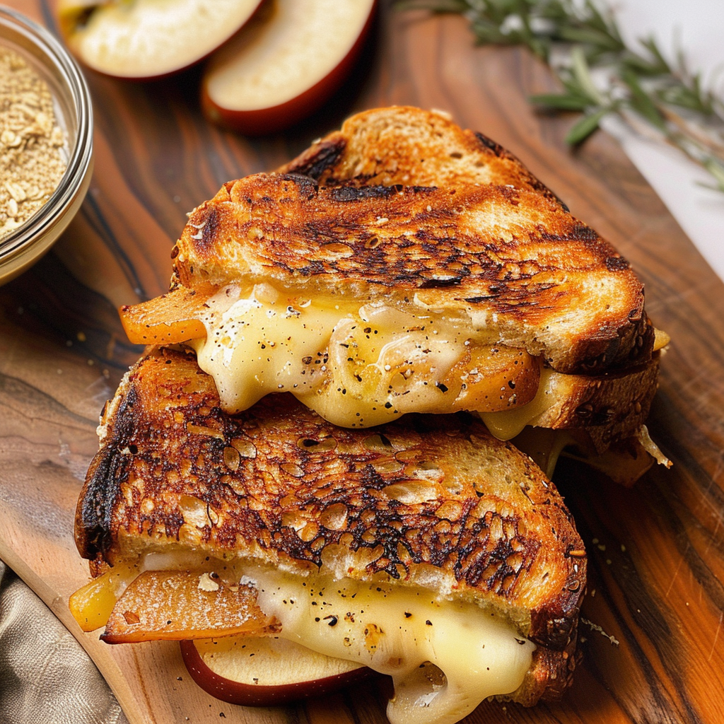 Savory Apple and Cheddar Grilled Cheese