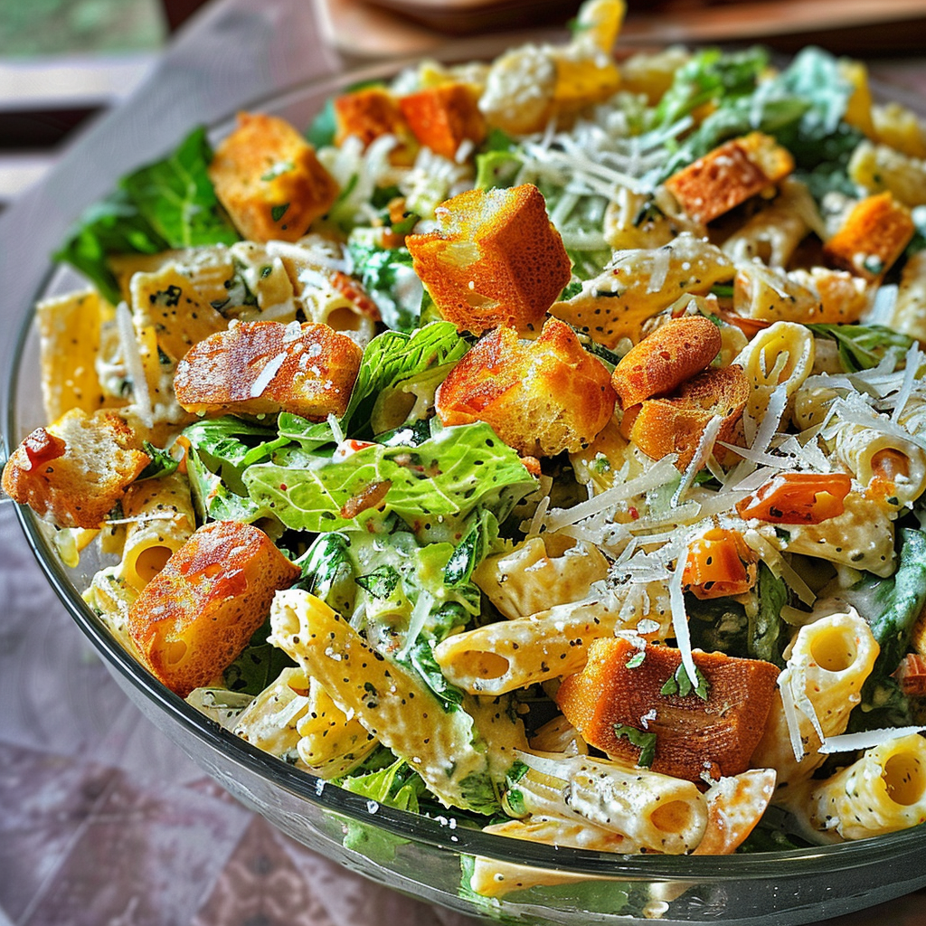 Vegan Caesar Pasta Salad