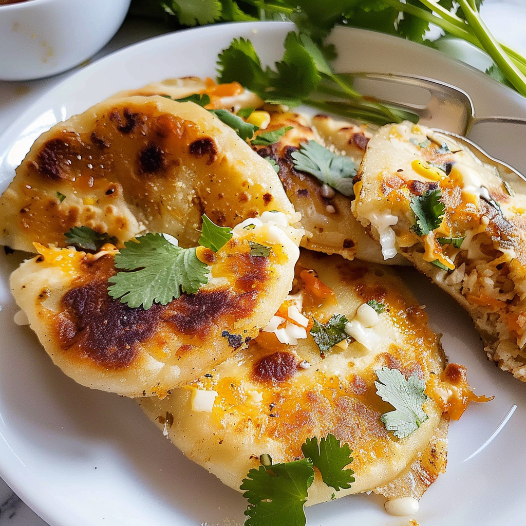 Cheesy Pupusas (stuffed corn masa pockets)