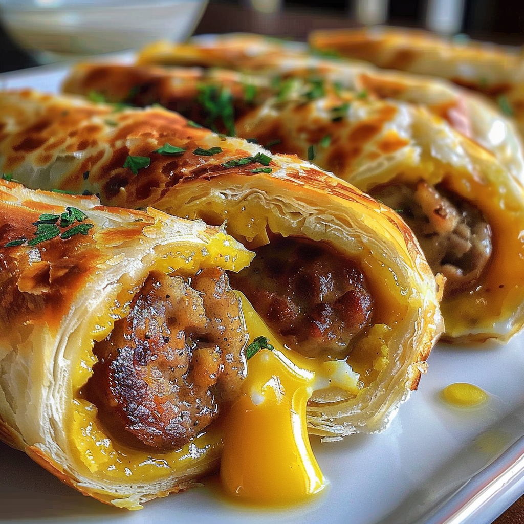 Sausage egg rollups