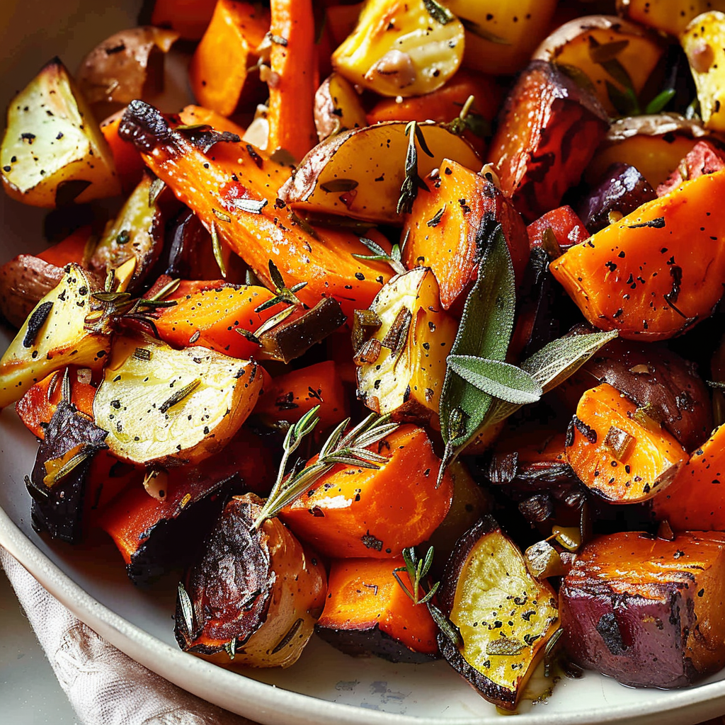 herbed roasted root vegetables