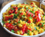 Amazing Saffron Couscous with Roasted Peppers Delight