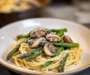 Asparagus and Mushroom Carbonara: Creamy Comfort Food